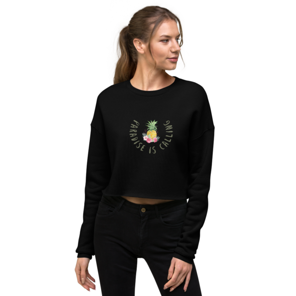 Crop-Pullover “Paradise is calling”